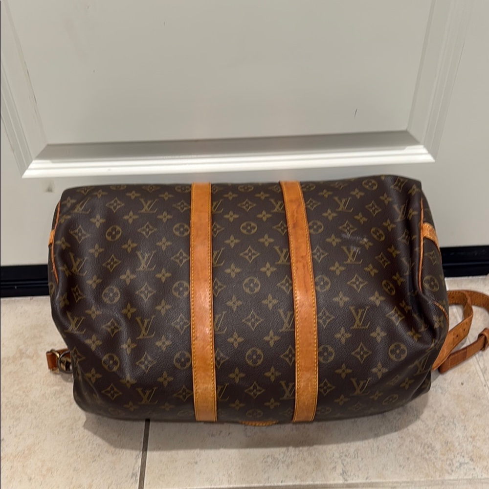 Louis Vuitton Monogram Canvas Brown and Tan Carryall 45 - Picture 6 of 9